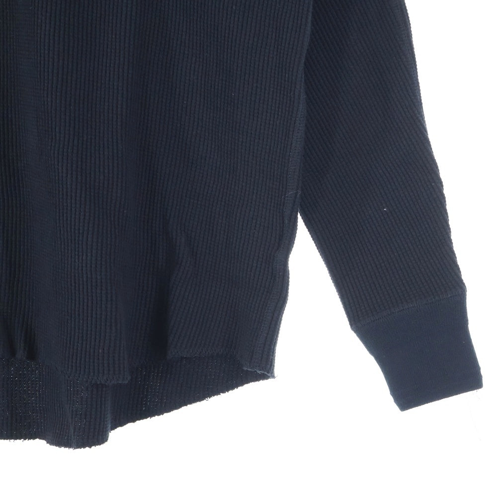 UNIFORM EXPERIMENT(ユニフォームエクスペリメント) THERMAL TOP サーマル ワッフル クルーネック カッソー 長袖Tシャツ ブラック UE-250045