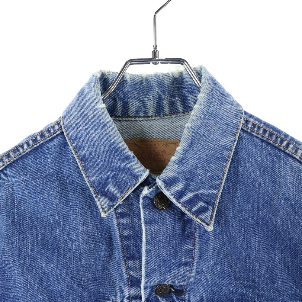 Levi's(リーバイス) 60-70s VINTAGE 70505 4th ヴィンテージ ボタン裏刻印52 ビッグE 不均等V デニム トラッカージャケット インディゴ