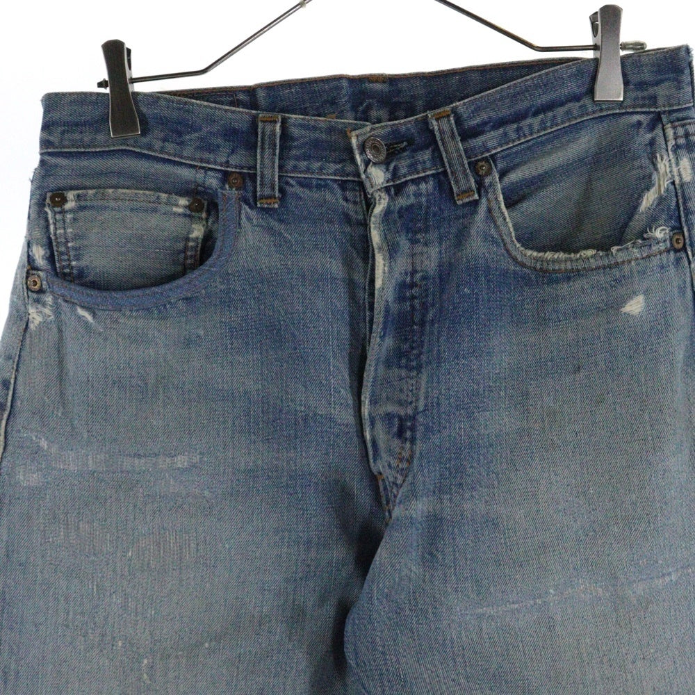 Levi's(リーバイス) 70s VINTAGE ヴィンテージ 66後期 501 スモールe 不均等V ボタン裏6 デニムパンツ インディゴ