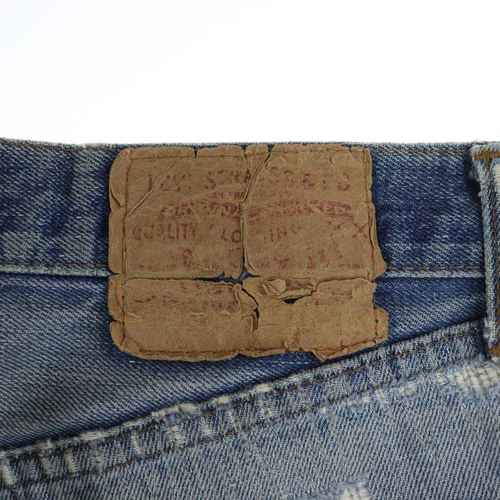 Levi's(リーバイス) 70s VINTAGE ヴィンテージ 66後期 501 スモールe 不均等V ボタン裏6 デニムパンツ インディゴ