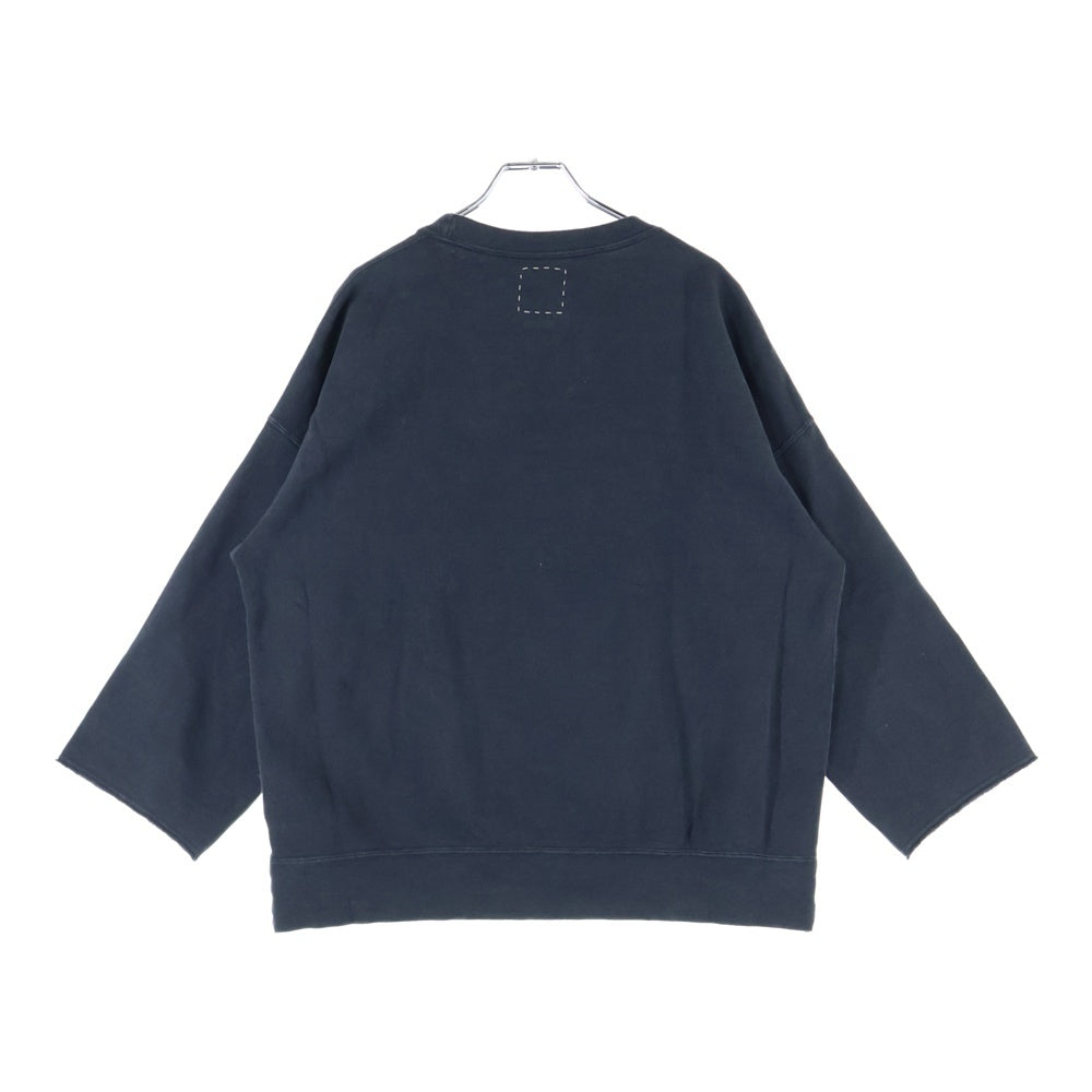 VISVIM(ヴィスヴィム) 25SS JUMBO SB SWEAT 3/4 ジャンボ クルーネック スウェット トレーナー グレー 0125105010021