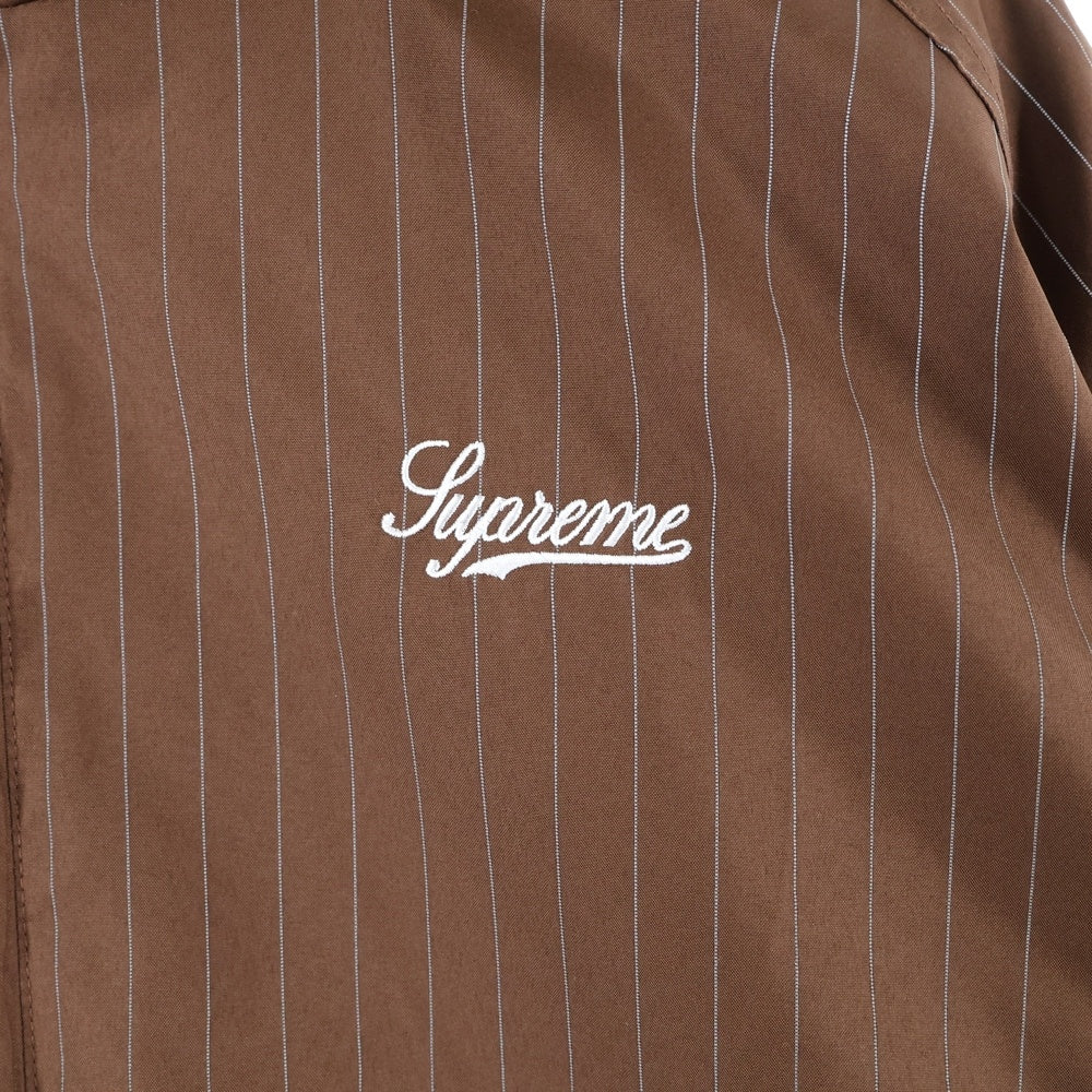 SUPREME(シュプリーム) 24AW Reflective Pinstripe Track Jacket リフレクティブ ピンストライプ トラックジャケット ブラウン