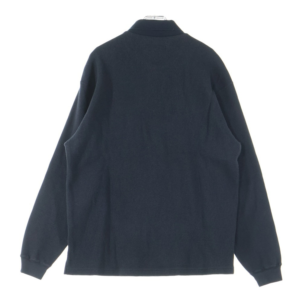 SUPREME(シュプリーム) 23AW Thermal L/S Polo クラシックロゴ サーマル 長袖ポロシャツ ブラック