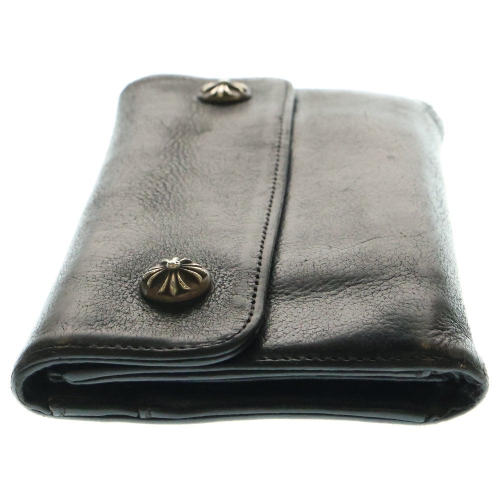 CHROME HEARTS(クロムハーツ) WAVE ウェーブ レザーウォレット 財布 ブラック BCA375
