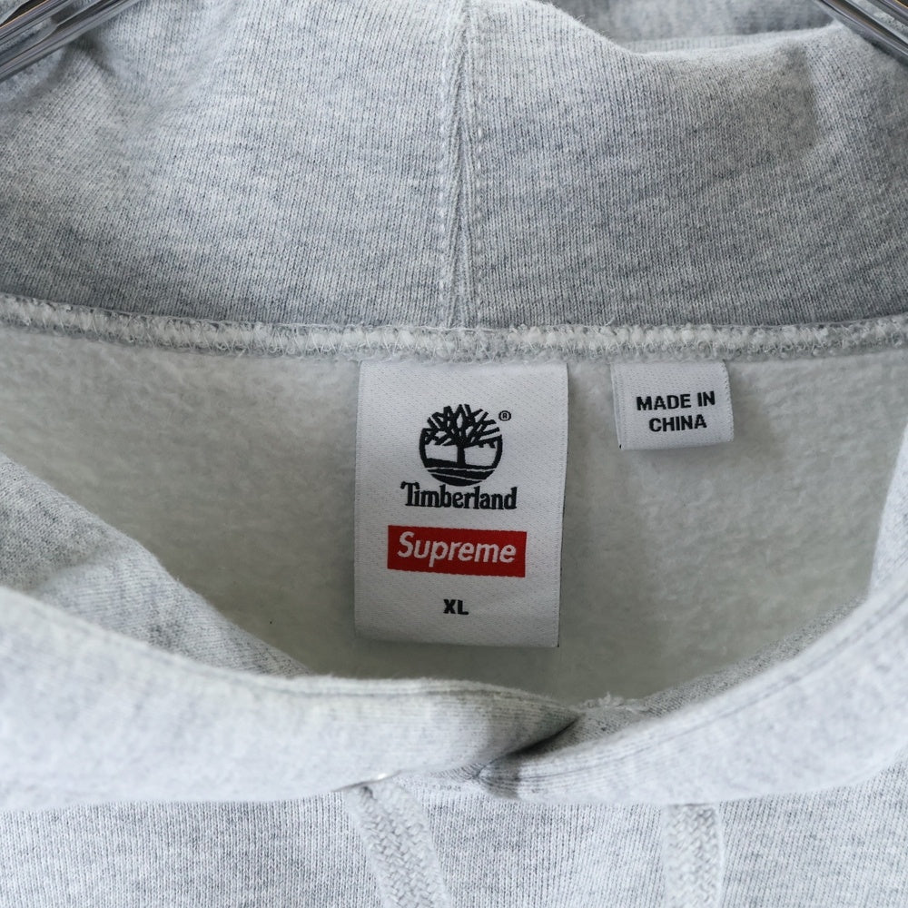 SUPREME(シュプリーム) 23SS Timberland Hooded Sweatshirt フロントロゴデザイン フーデッド スウェット パーカー グレー