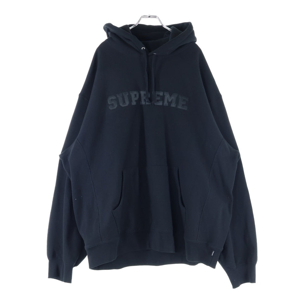 SUPREME(シュプリーム) 24SS Collegiate Hooded Sweatshirt カレジエイト フロントロゴデザイン フーデッド スウェット パーカー ブラック