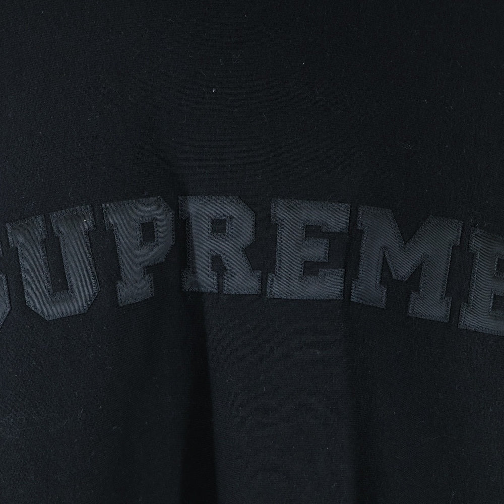 SUPREME(シュプリーム) 24SS Collegiate Hooded Sweatshirt カレジエイト フロントロゴデザイン フーデッド スウェット パーカー ブラック