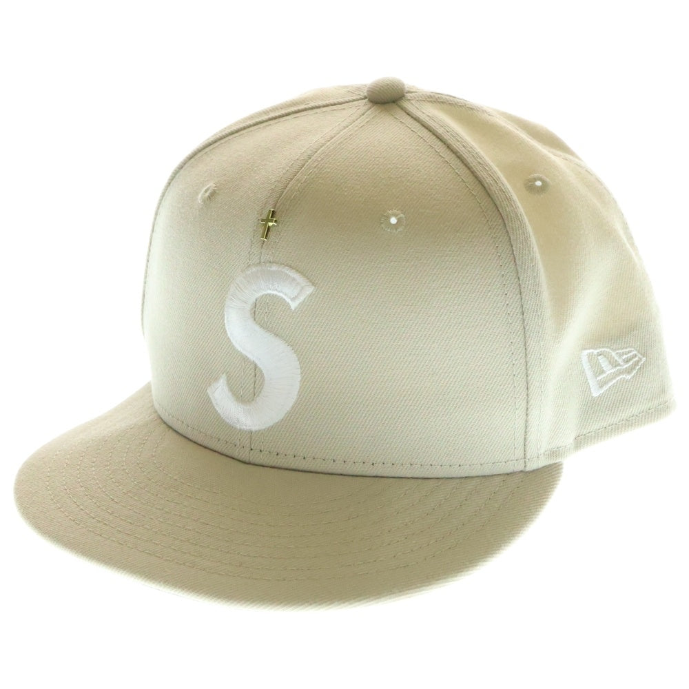 SUPREME(シュプリーム) 24SS ×NEW ERA Gold Cross S Logo Cap ニューエラ ゴールドクロス エスロゴ 6パネル ベースボールキャップ 帽子 ベージュ
