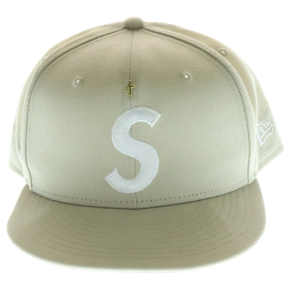 SUPREME(シュプリーム) 24SS ×NEW ERA Gold Cross S Logo Cap ニューエラ ゴールドクロス エスロゴ 6パネル ベースボールキャップ 帽子 ベージュ