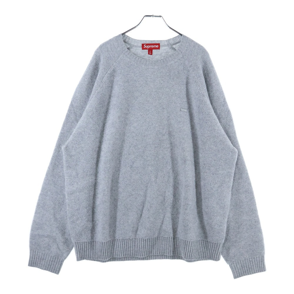 SUPREME(シュプリーム) 24AW Terry Small Box Sweater テリー スモールボックスロゴ クルーネック アクリルウールニットセーター グレー