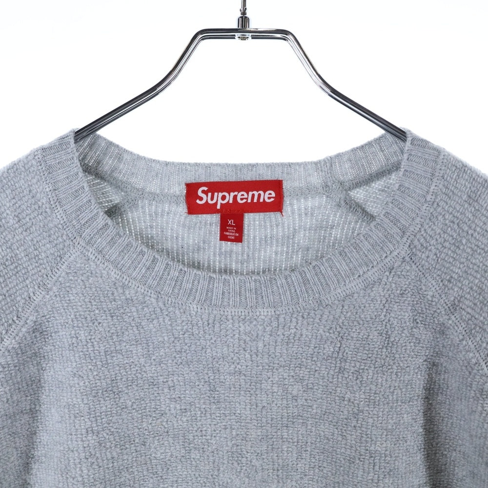 SUPREME(シュプリーム) 24AW Terry Small Box Sweater テリー スモールボックスロゴ クルーネック アクリルウールニットセーター グレー