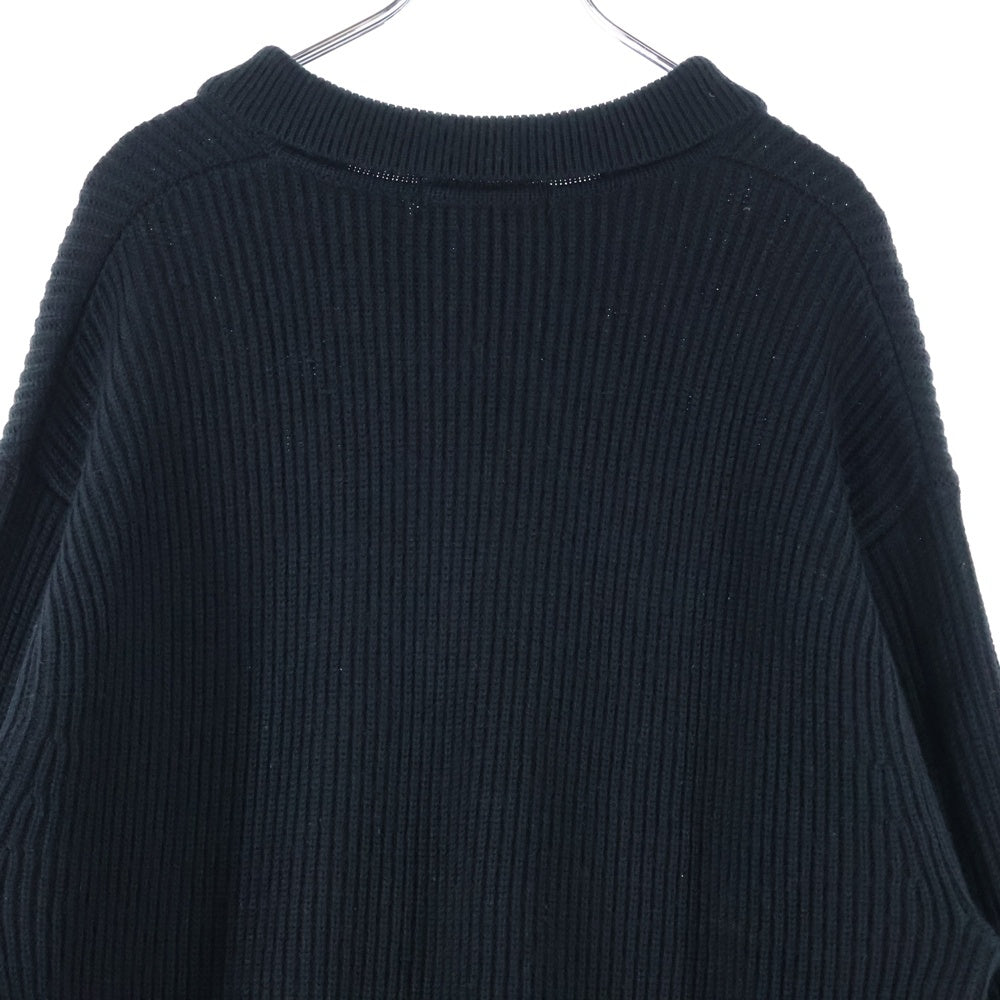SUPREME(シュプリーム) 23AW Small Box Polo Sweater スモールボックスロゴ ポロ アクリルウールニット セーター ブラック