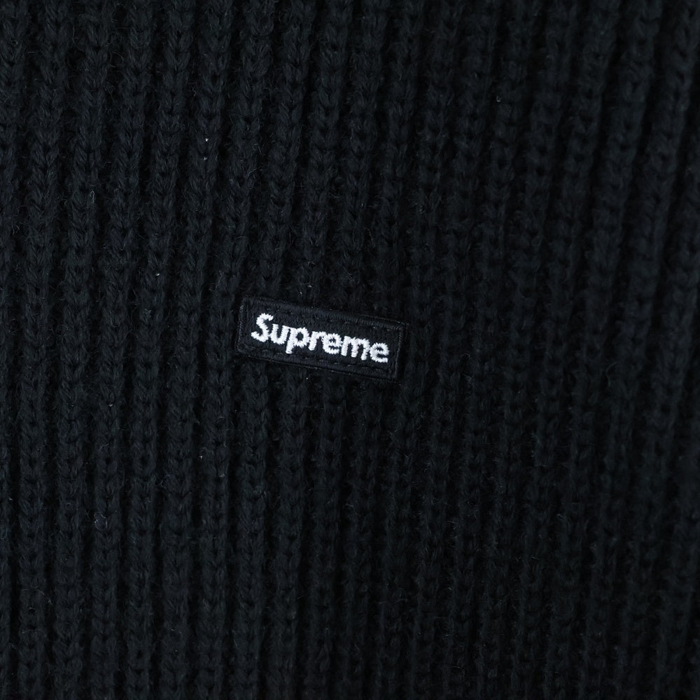 SUPREME(シュプリーム) 23AW Small Box Polo Sweater スモールボックスロゴ ポロ アクリルウールニット セーター ブラック