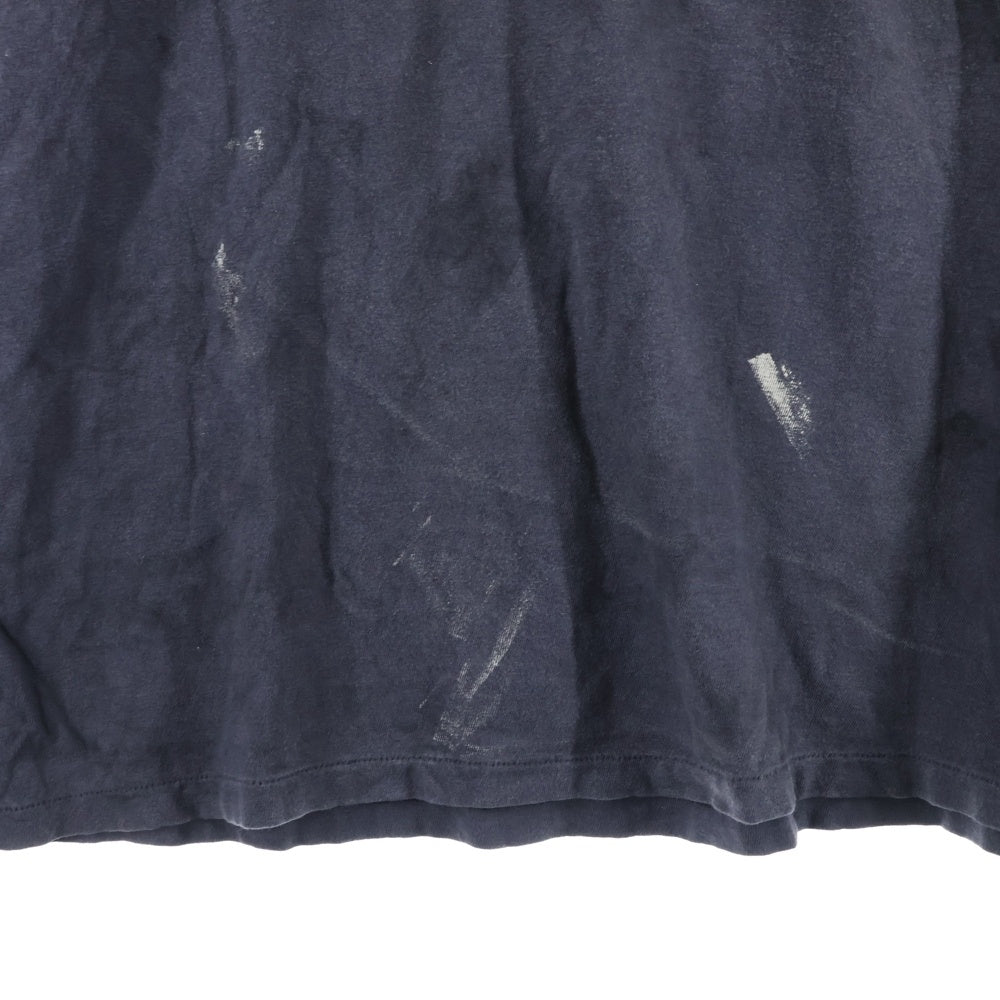 READY MADE(レディメイド) 24AW LS T DESTRUCTION VINTAGE加工 ディストラクション 両面プリント クルーネック 長袖Tシャツ カットソー チャコール RE-CO-BK-00-00-283