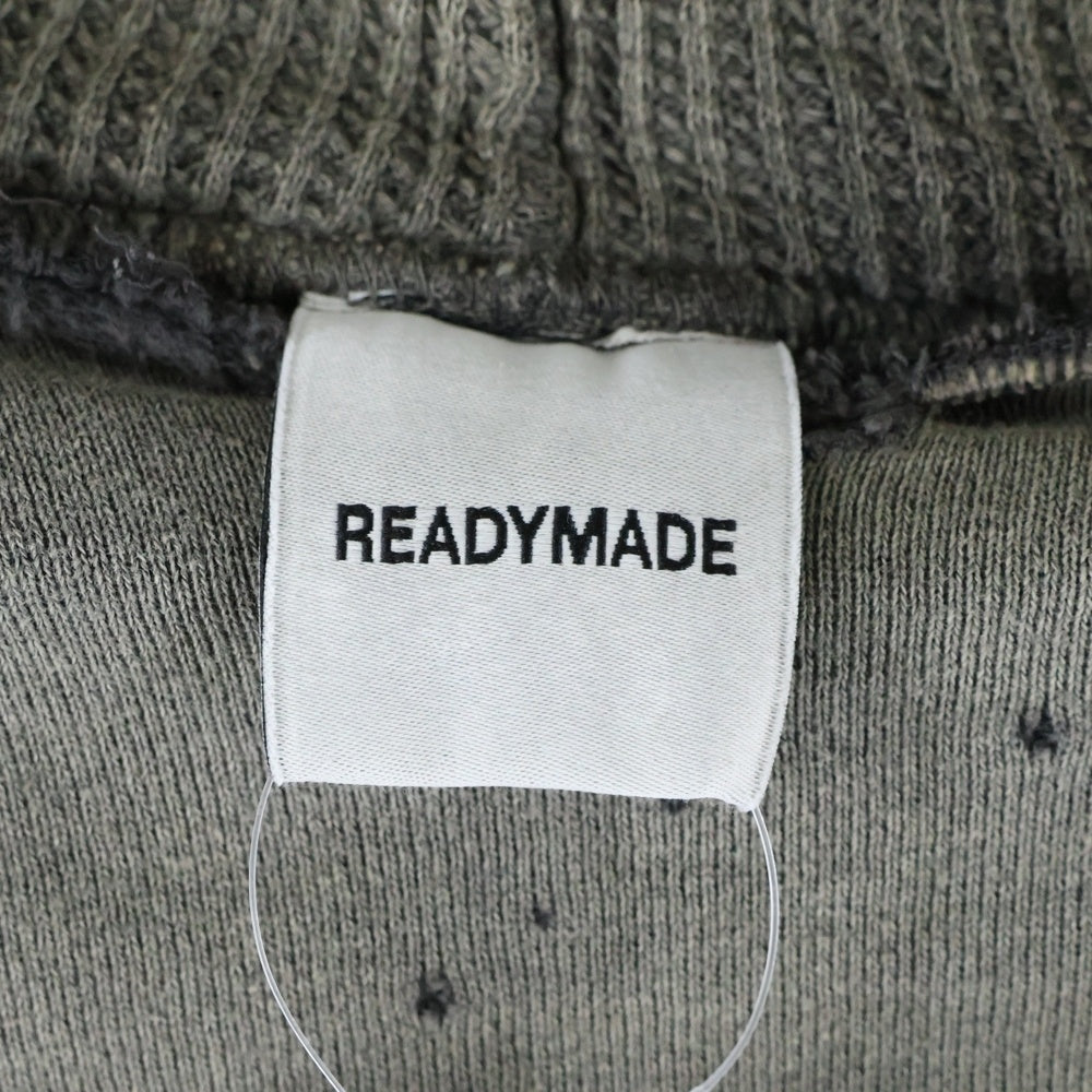 READY MADE(レディメイド) DOUBLE FACE HOODIE ダメージ加工 ダブルフェイス スウェット プルオーバーパーカー グレー RE-CO-BK-00-00-284