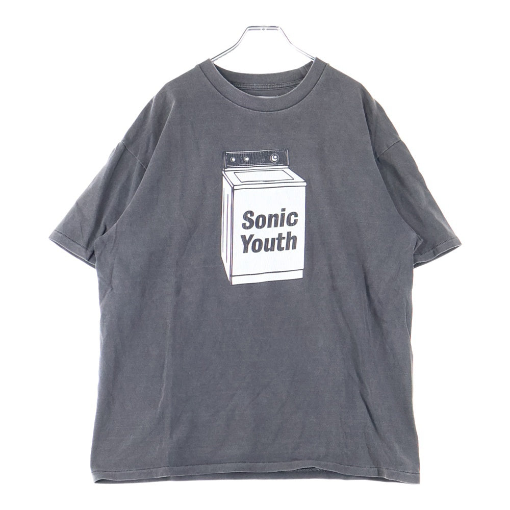 insonnia(インソニア) SONIC YOUTH WASHING MACHINE TEE ソニックユース VINTAGE加工 両面プリント クルーネック 半袖Tシャツ カットソー チャコール IP-SY-014