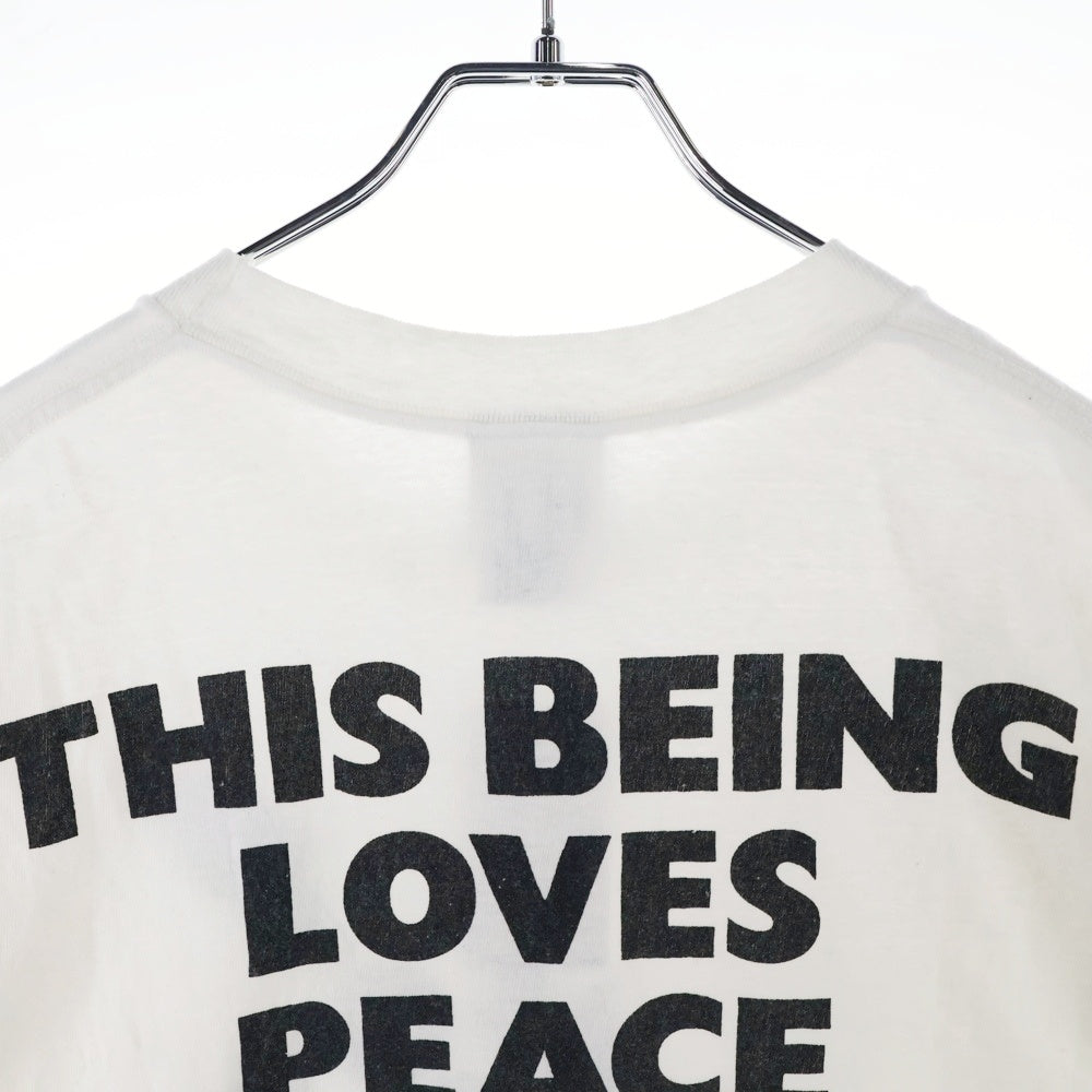 READY MADE(レディメイド) 24AW SS T-SHIRT PEACE ピース 両面プリント クルーネック 半袖Tシャツ カットソー ホワイト RE-CO-WH-00-00-274