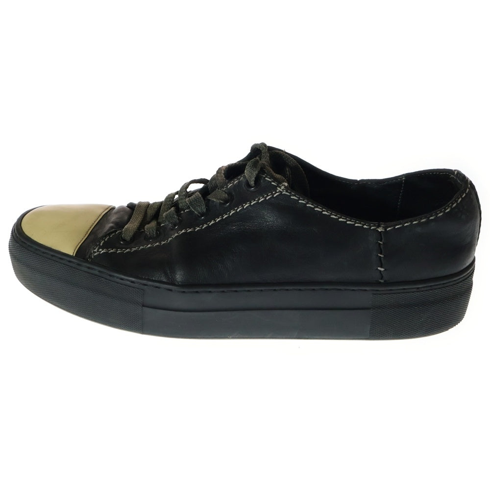 incarnation(インカネーション) HORSE LEATHER ROW CUT SNEAKER ホースレザー ローカットスニーカー ブラック