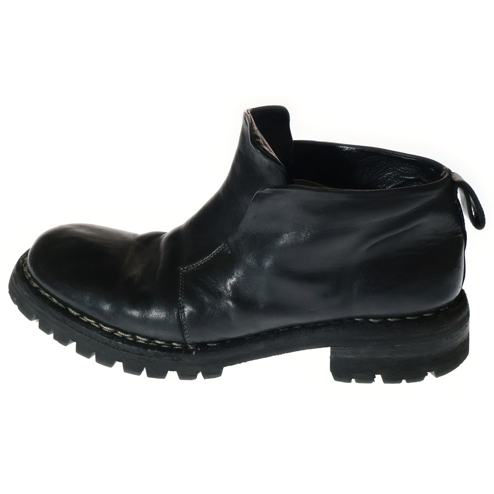 incarnation(インカネーション) HORSE LEATHER SHORT BOOTS ホースレザー ビブラムソール ショートブーツ ブラック