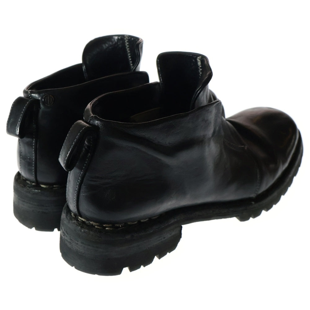 incarnation(インカネーション) HORSE LEATHER SHORT BOOTS ホースレザー ビブラムソール ショートブーツ ブラック