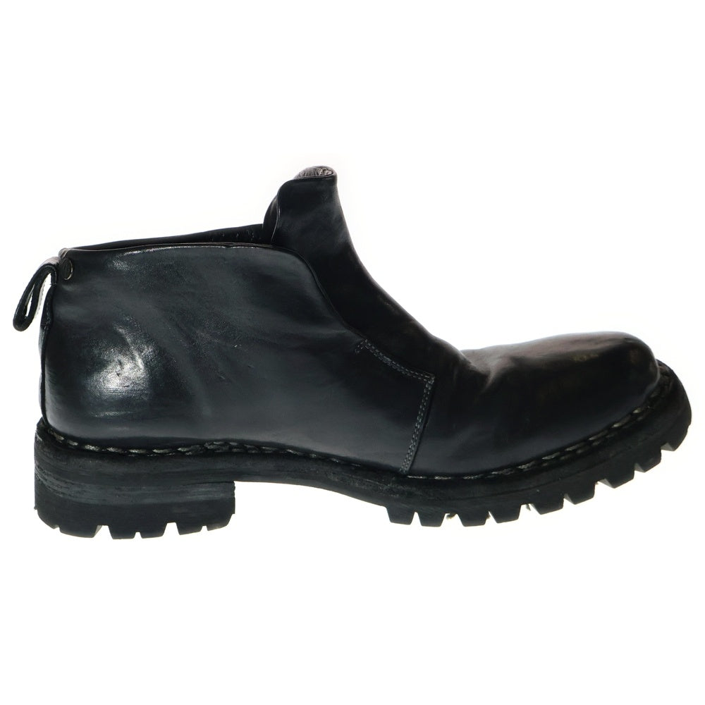 incarnation(インカネーション) HORSE LEATHER SHORT BOOTS ホースレザー ビブラムソール ショートブーツ ブラック