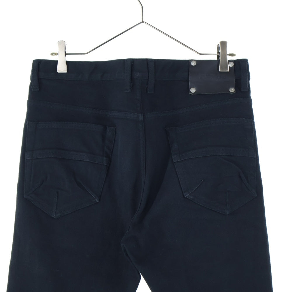 ISAMU KATAYAMA BACKLASH(イサムカタヤマバックラッシュ) 13oz STRETCH DENIM SHIN KURO セミサルエル ストレッチデニム スキニーパンツ ブラック 2027-02