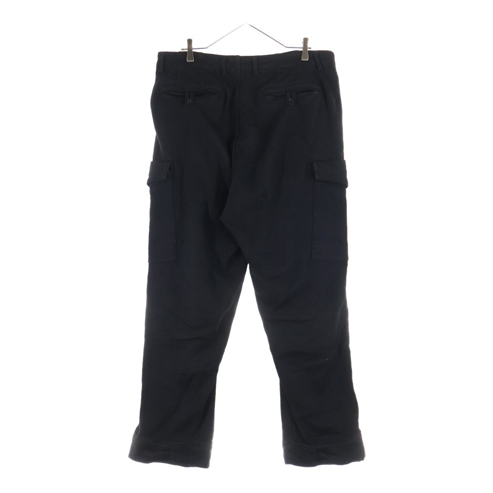 ISAMU KATAYAMA BACKLASH(イサムカタヤマバックラッシュ) WOOL LINEN GARMENT NATURAL DYED CARGO PANTS 天然草木染 リネンウール カーゴパンツ ブラック 2020-01