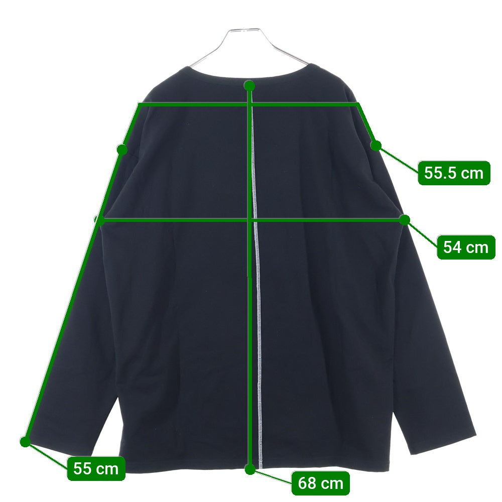ISAMU KATAYAMA BACKLASH(イサムカタヤマバックラッシュ) THERMO CUT&SEWN / SQUARE CUT バックロックステッチ ストレッチポケット 長袖Tシャツ ブラック 2032-01