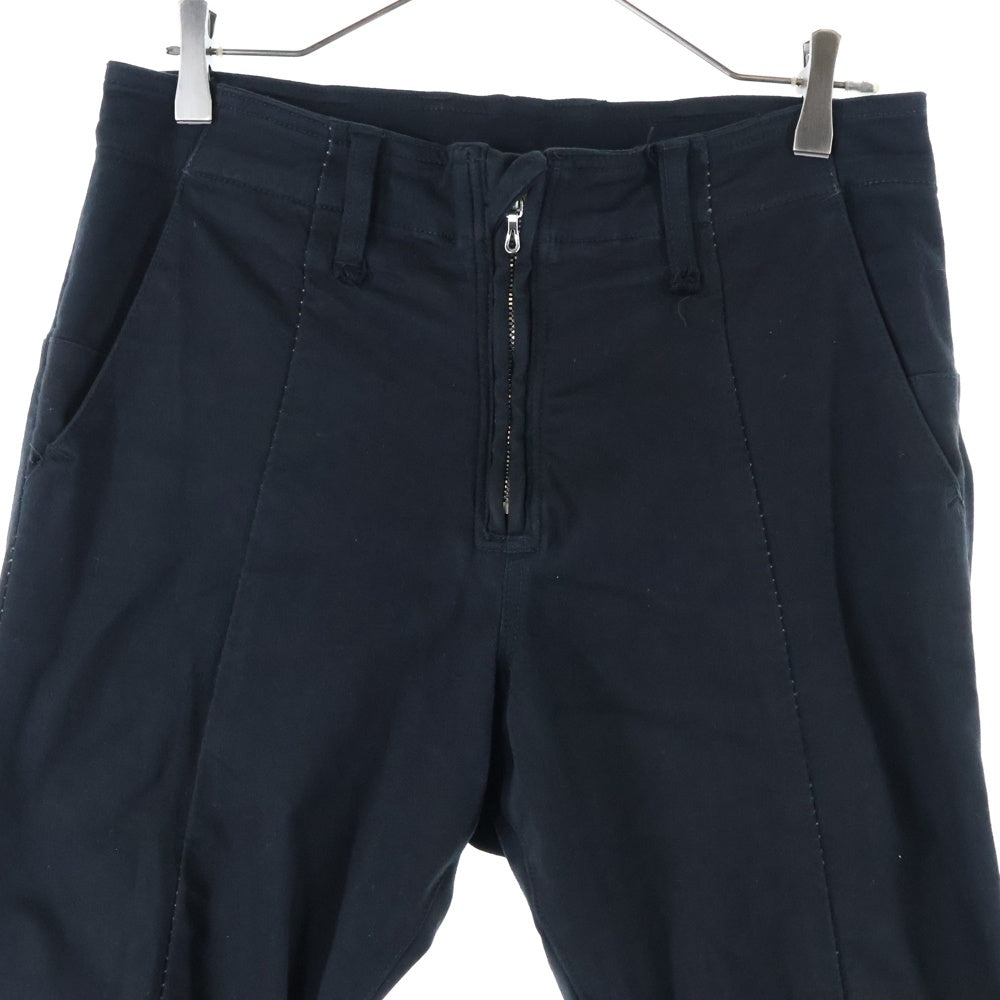 THEE OLD CIRCUS(ジオールドサーカス) COTTON RAYON STRETCH DRAWING SLIM PANTS コットンレーヨン ステッチ加工 ストレッチドローイングスリムパンツ ブラック 2105-K