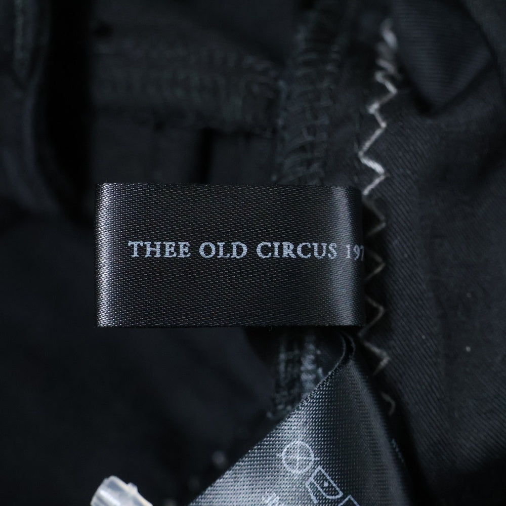 THEE OLD CIRCUS(ジオールドサーカス) COTTON RAYON STRETCH DRAWING SLIM PANTS コットンレーヨン ステッチ加工 ストレッチドローイングスリムパンツ ブラック 2105-K