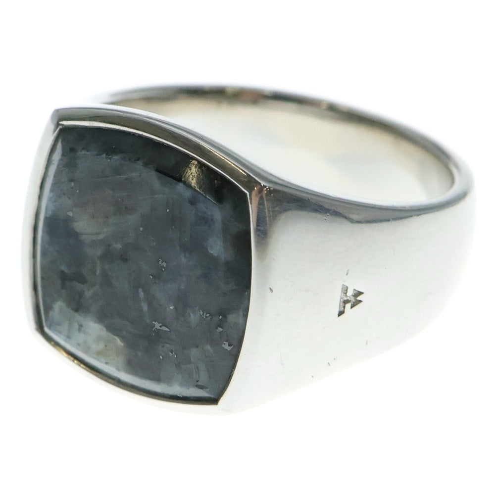 TOMWOOD(トムウッド) CUSHION LARVIKITE RING クッション ラルビカイト ストーンリング 指輪 シルバー