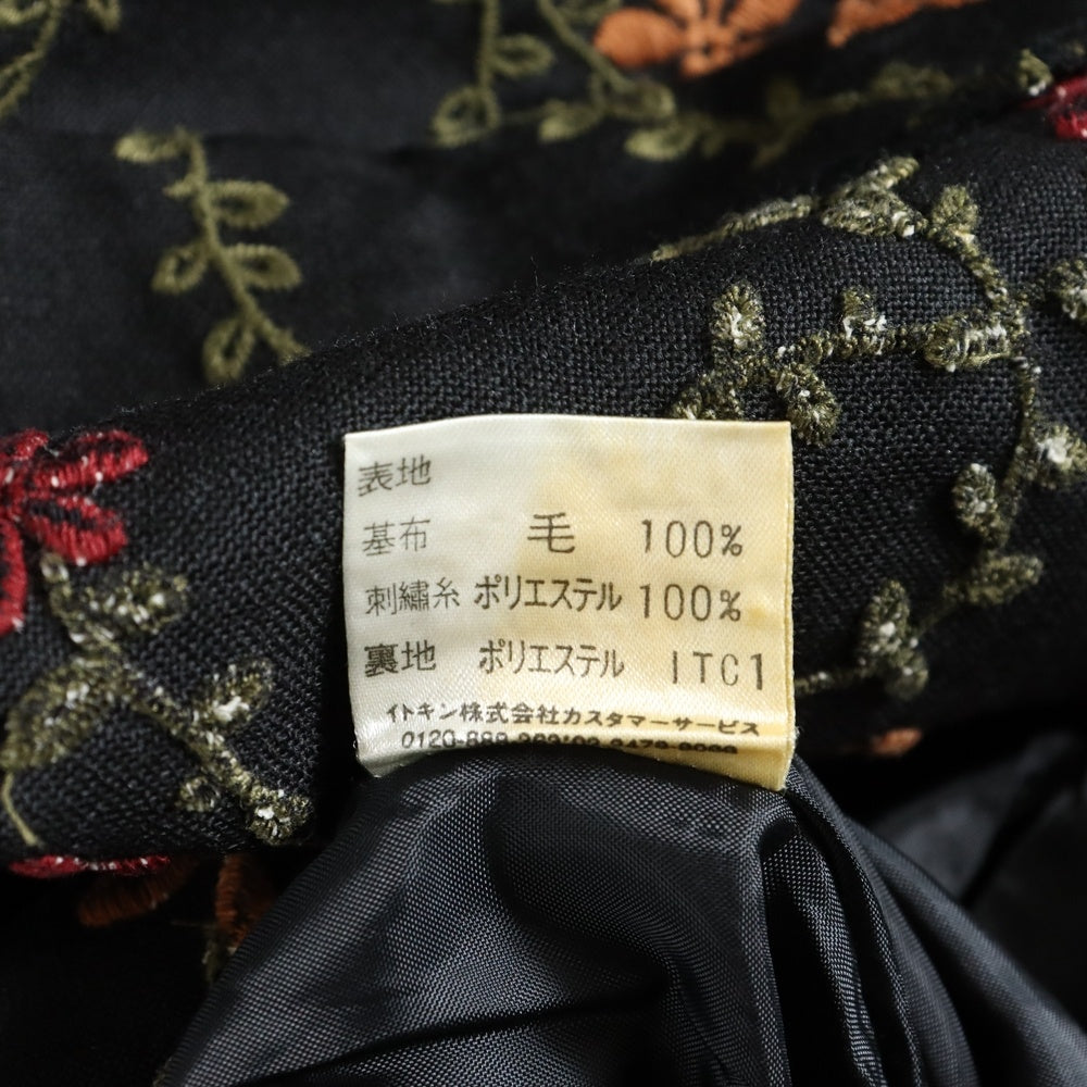 NO BRAND(ノーブランド) JOCOMOMOLA (ホコモモラ) 総柄 ノースリーブワンピース ドレス レディース ブラック