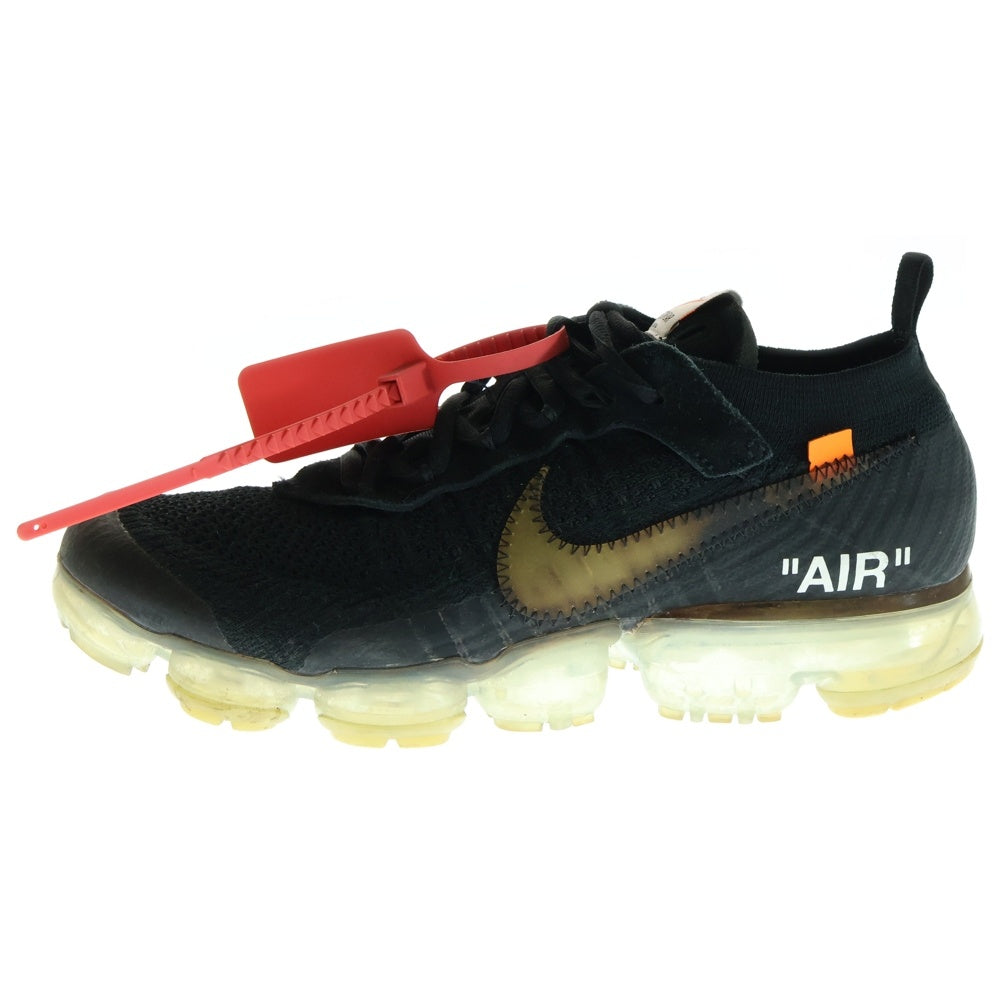 NIKE(ナイキ) ×OFF-WHITE AIR VAPORMAX FLYKNIT オフホワイト エア ヴェイパーマックス フライニット ローカットスニーカー ブラック US8.5/26.5cm AA3831-002