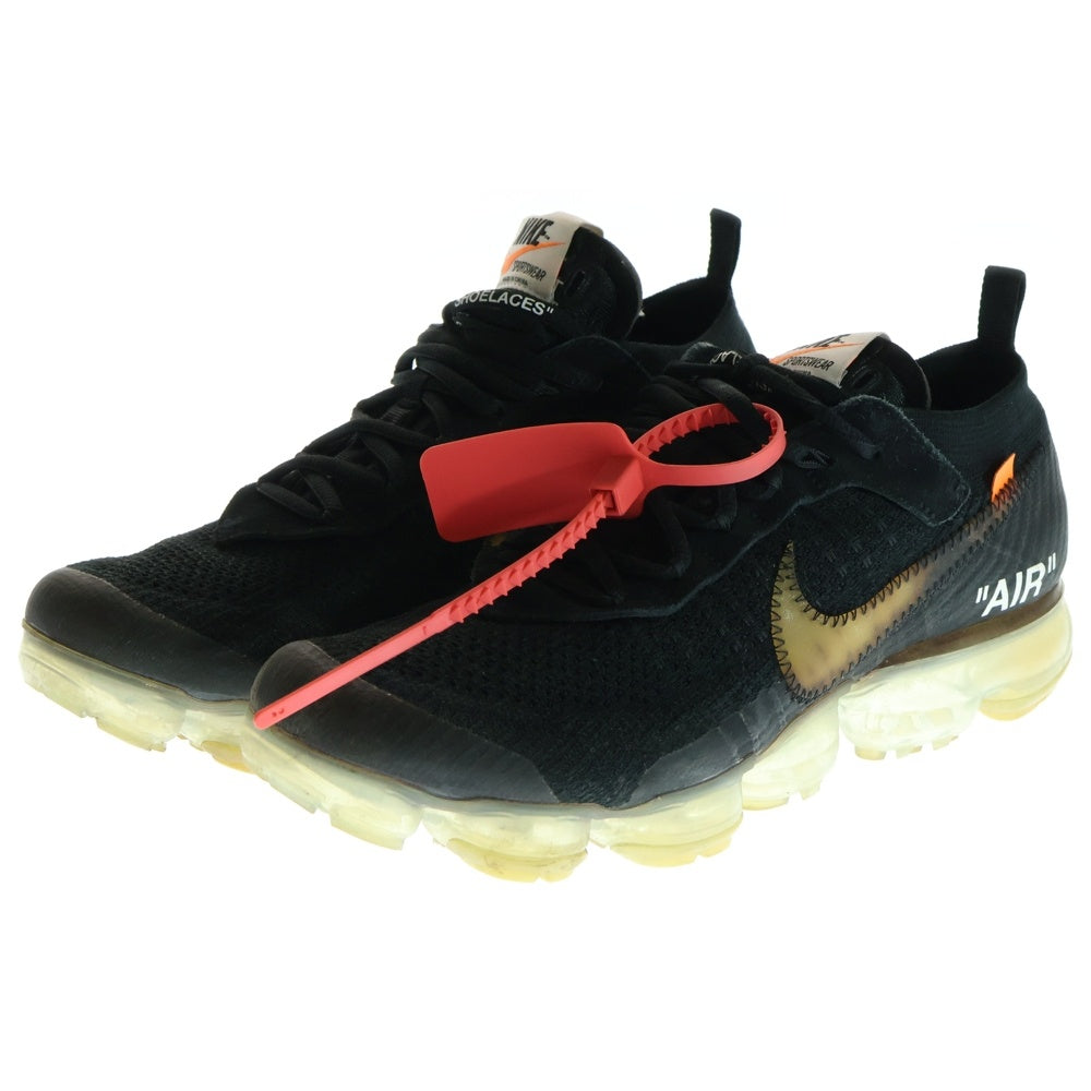 NIKE(ナイキ) ×OFF-WHITE AIR VAPORMAX FLYKNIT オフホワイト エア ヴェイパーマックス フライニット ローカットスニーカー ブラック US8.5/26.5cm AA3831-002