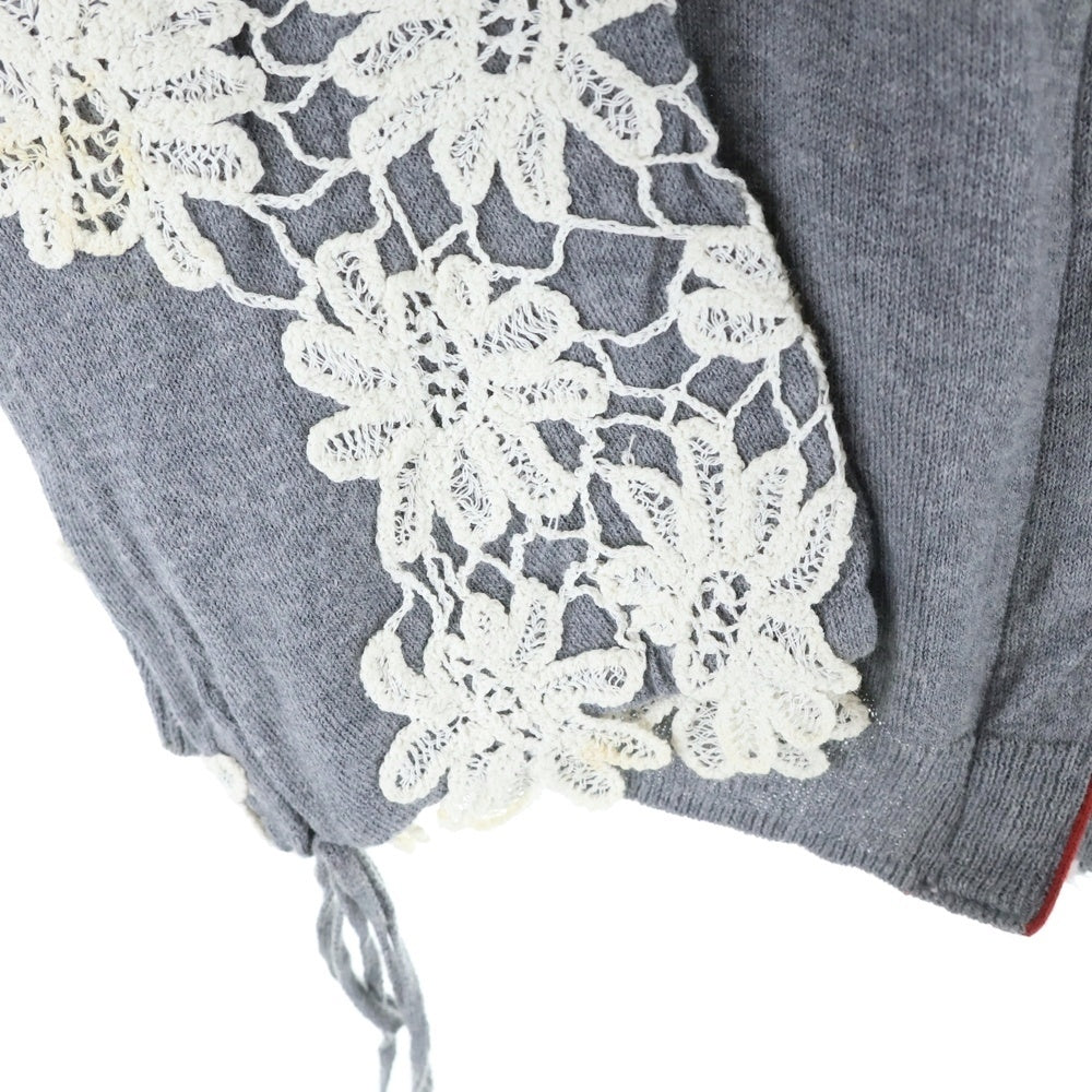 KEI MACDONALD(ケイ マクドナルド) KEI MACDONALD フラワーパターン 10B コットン ニット カーディガン レディース グレー