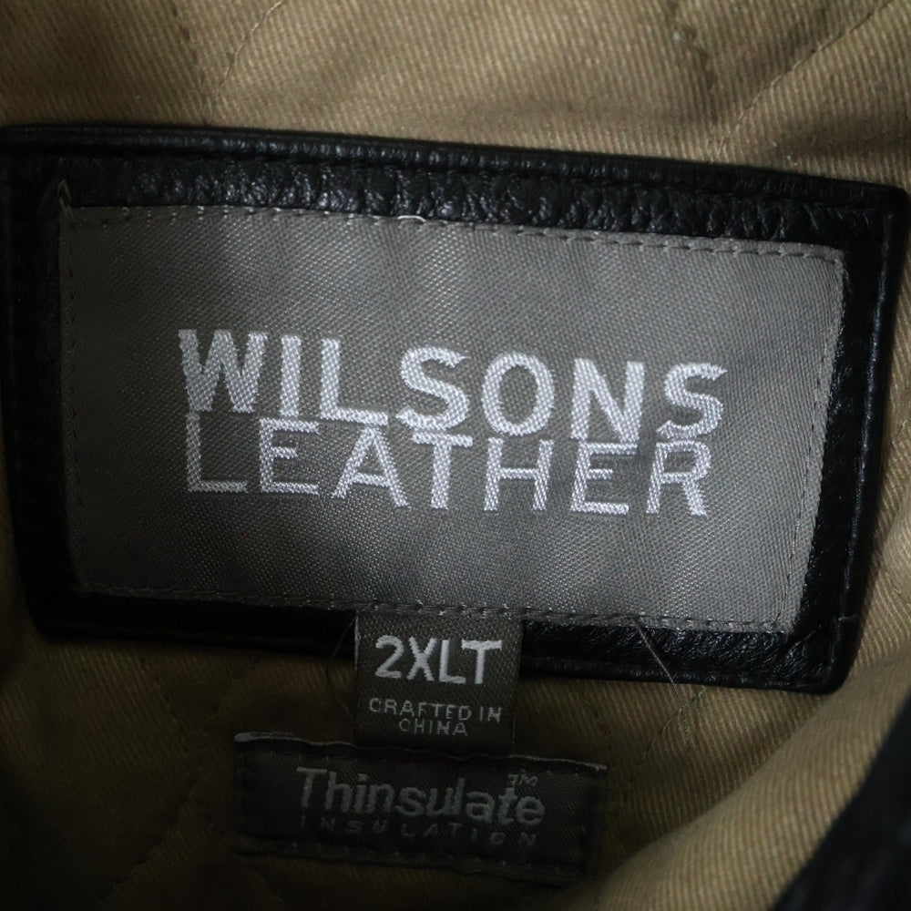 WILSONS LEATHER(ウィルソンズレザー) LEATHER ZIP UP JAKCET シンサレートライナー付 ジップアップレザージャケット ブラック