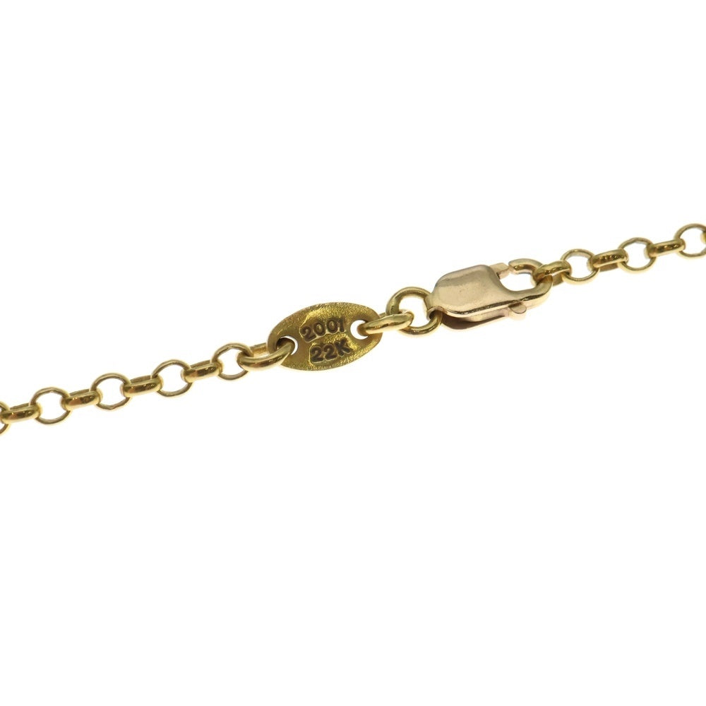 CHROME HEARTS(クロムハーツ) 22K NECKCHAIN R16 ロールチェーンネックレス 16inch ゴールド