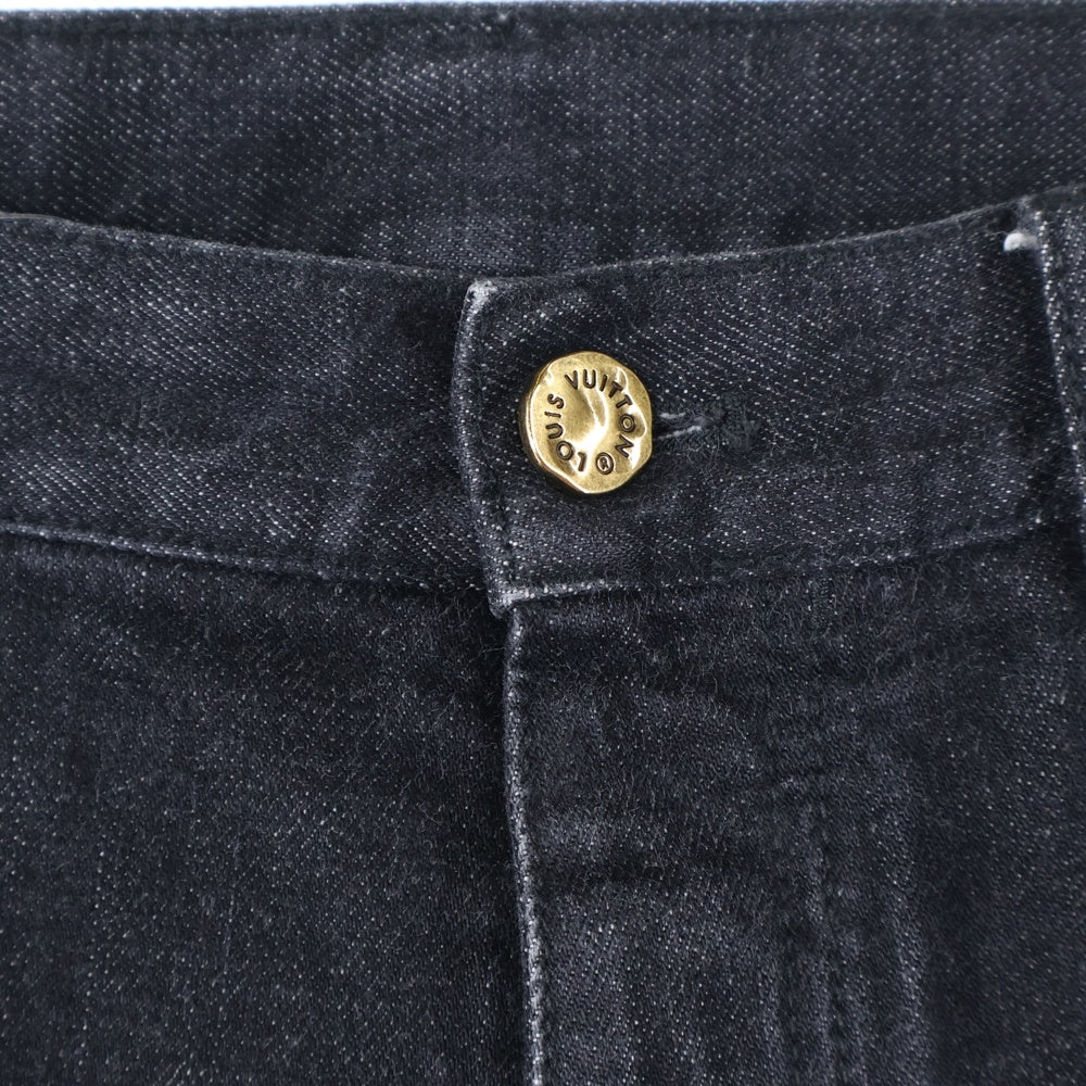 LOUIS VUITTON(ルイヴィトン) 22AW KARAKORAM DENIM TROUSERS サイドリボン カラコラム デニム トラウザーパンツ ブラック/インディゴ RM222V NS9 HND05W