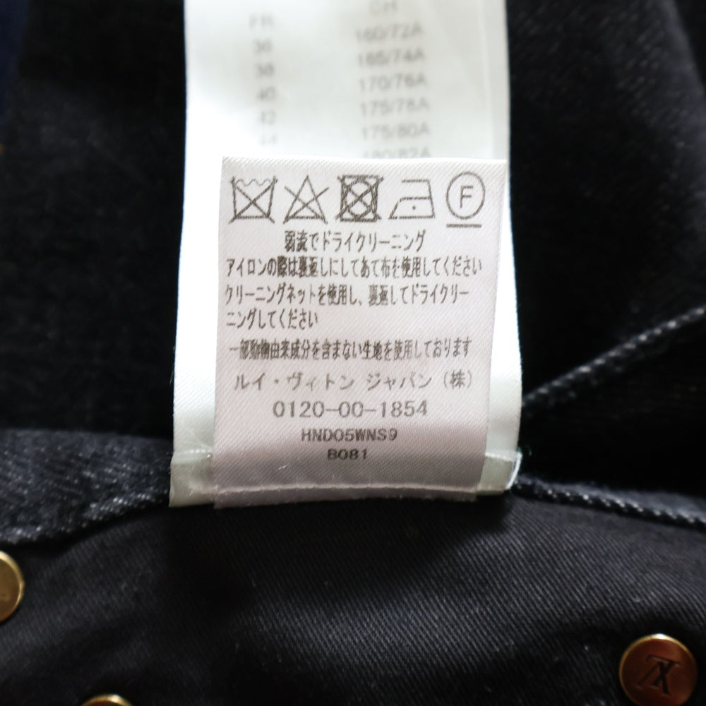 LOUIS VUITTON(ルイヴィトン) 22AW KARAKORAM DENIM TROUSERS サイドリボン カラコラム デニム トラウザーパンツ ブラック/インディゴ RM222V NS9 HND05W