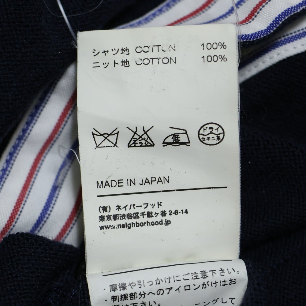 NEIGHBORHOOD(ネイバーフッド) 12SS CHANNEL 7/C-SHIRT.LS チャンネルセブン ニットドッキング 長袖シャツ マルチカラー 121BENH-SHM05