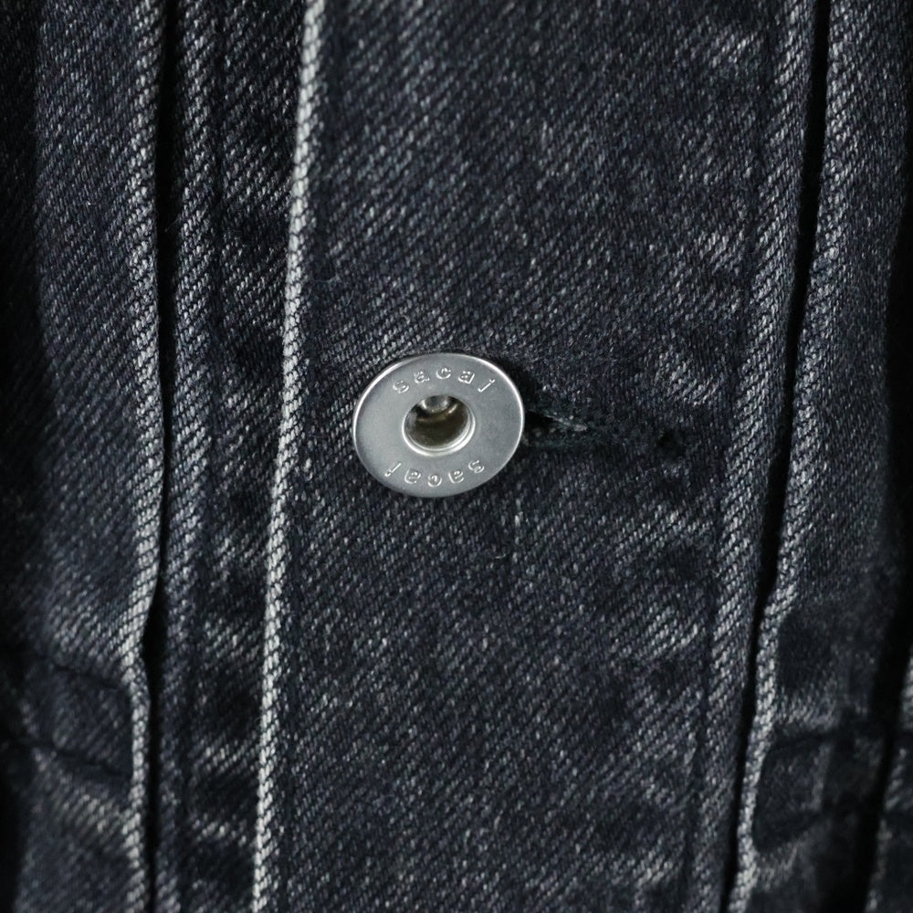 Sacai(サカイ) 20AW Denim × MA-1 Jacket 再構築 ドッキング デニム トラッカージャケット ブルゾン ブラック SCM-022