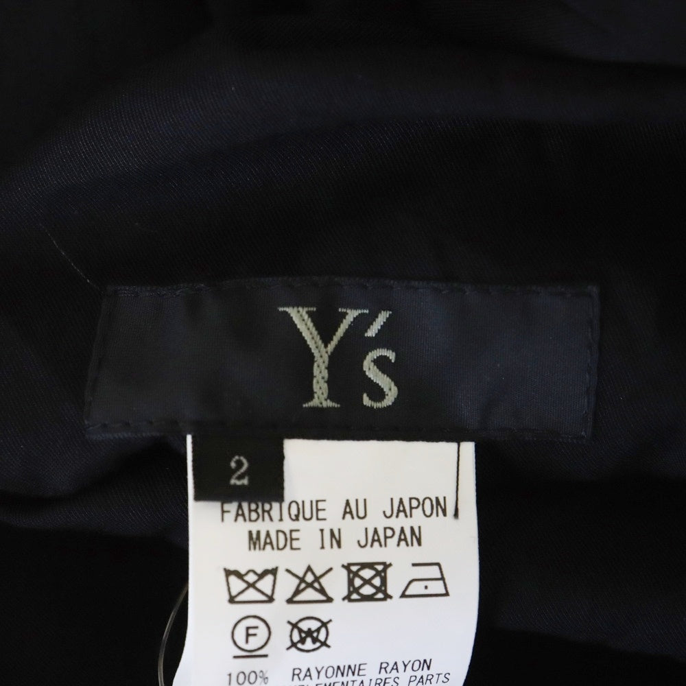 Y's(ワイズ) レーヨンツイル イージー ワイド サルエルパンツ ブラック レディース YP-P12-201