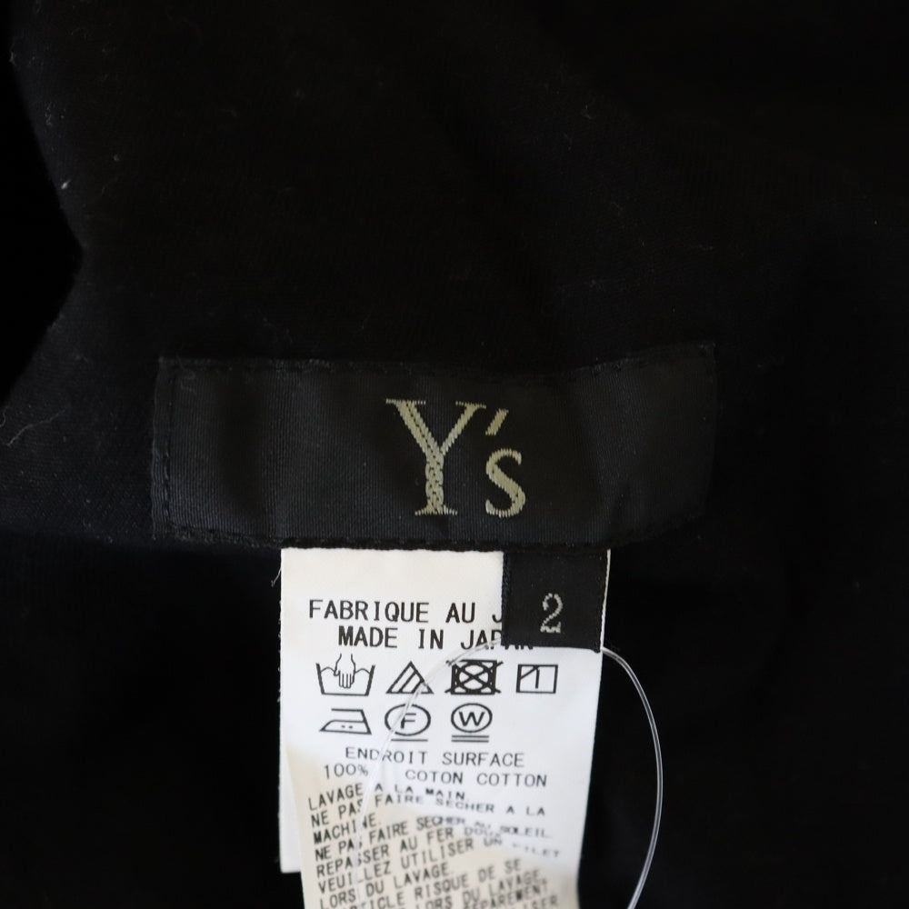 Y's(ワイズ) BORN PRODUCT COTTON TWILL SAROUEL WITH CLOTH コットンツイル ワイド サルエルパンツ ブラック レディース YT-P81-002