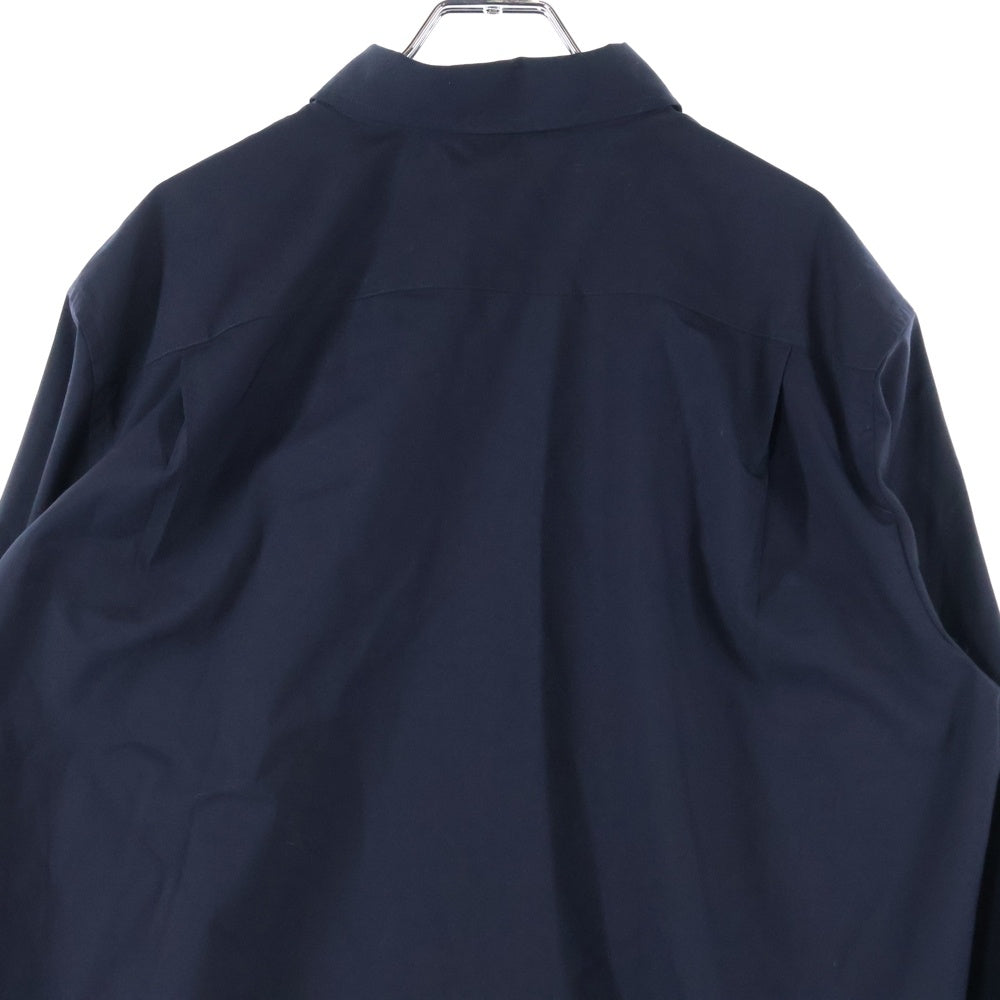 AURALEE(オーラリー) 24SS ボタンダウン レギュラーカラー ロングスリーブ 長袖シャツ ネイビー A24SS03WT