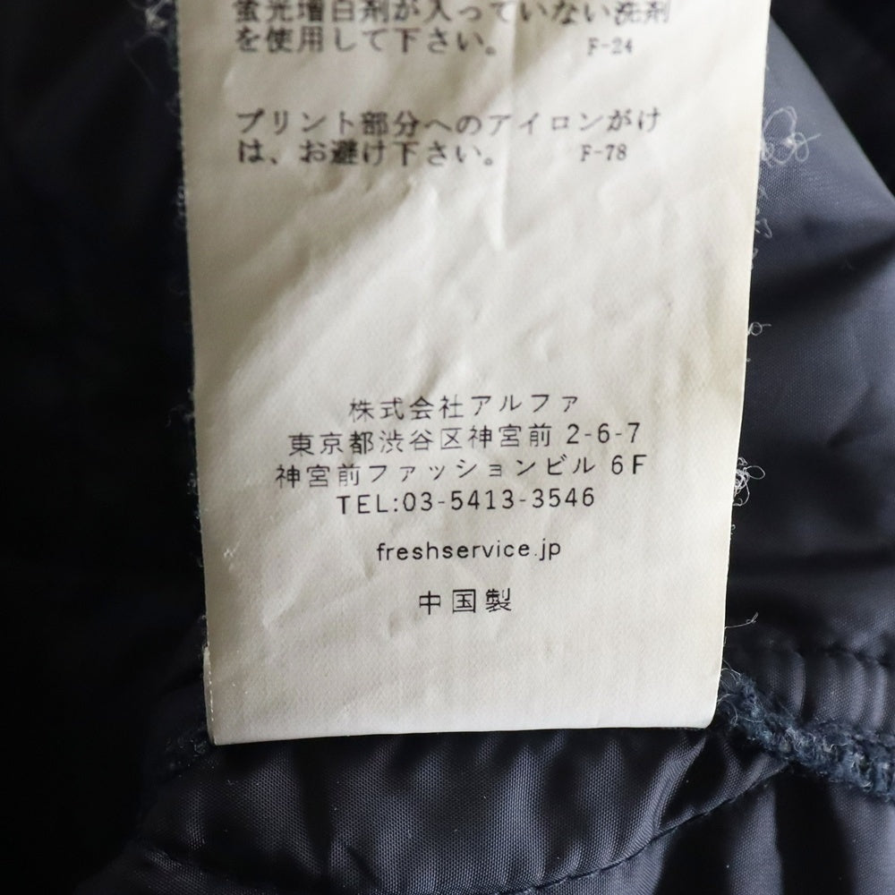 FreshService(フレッシュサービス) 22AW QUILTED BOMBER キルティング ボンバー ジップアップ ジャケット ブラック FSW-22-CT_84