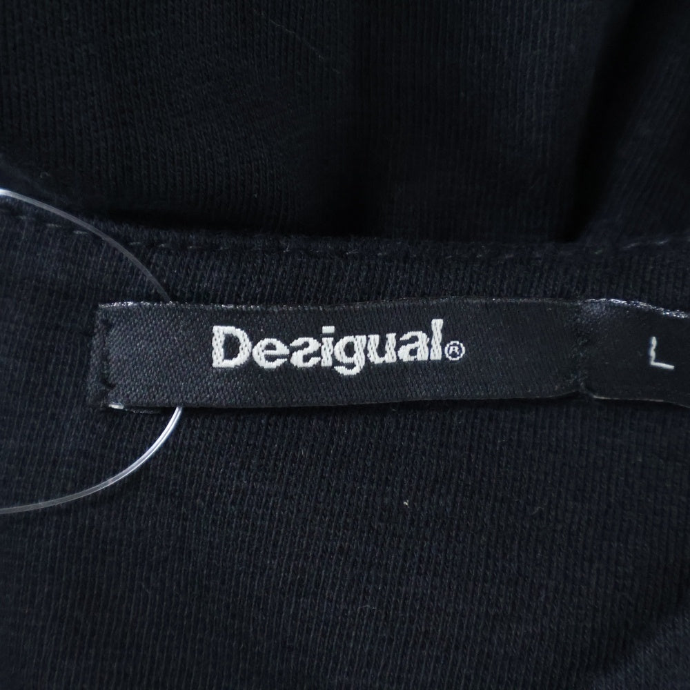 Desigual(デシグアル) フロントプリント 半袖ワンピース ドレス レディース ブラック 18WWVK66