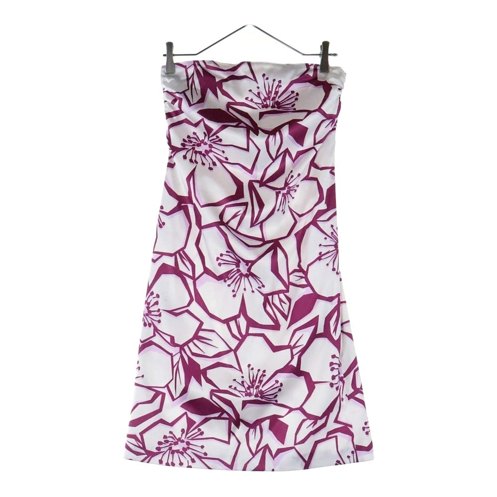 NO BRAND(ノーブランド) CDEC COUP DE CHANCE (クードシャンス) 花柄 ロングスカート レディース ホワイト/レッド