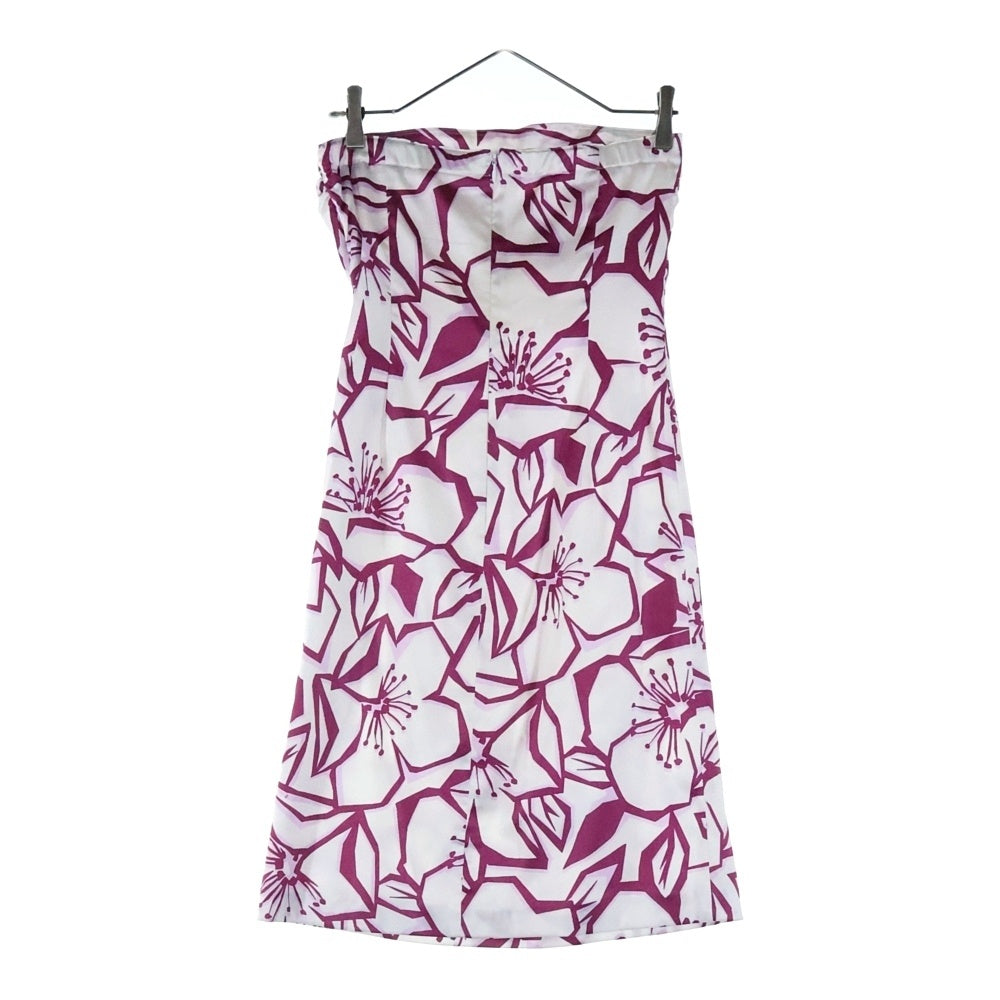 NO BRAND(ノーブランド) CDEC COUP DE CHANCE (クードシャンス) 花柄 ロングスカート レディース ホワイト/レッド