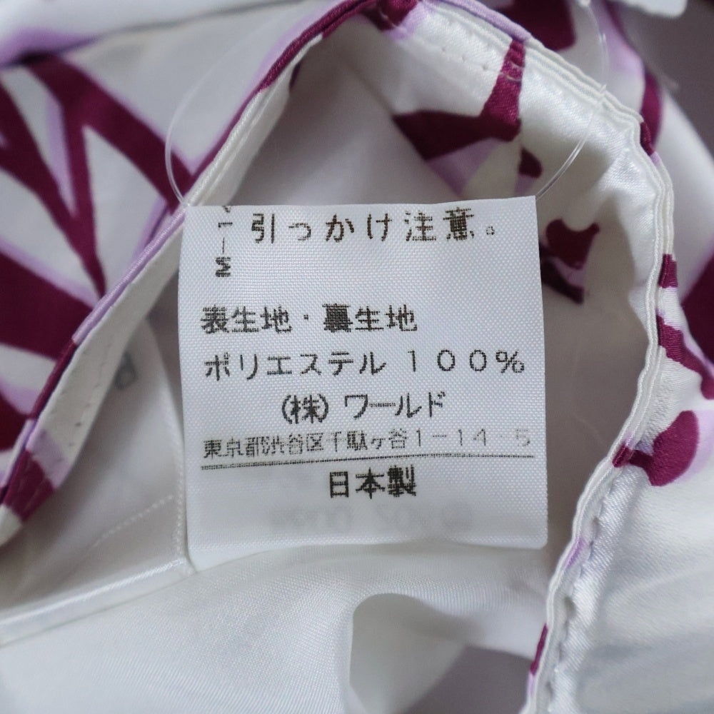 NO BRAND(ノーブランド) CDEC COUP DE CHANCE (クードシャンス) 花柄 ロングスカート レディース ホワイト/レッド