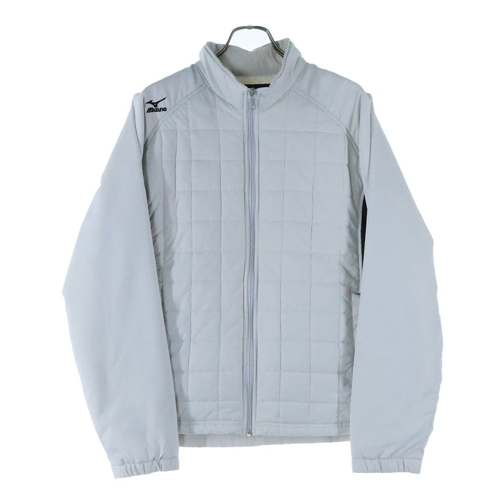 MIZUNO(ミズノ) ロゴ刺繍 サイド切り替え ジップアップジャケット ホワイト/ブラック A87JF-390